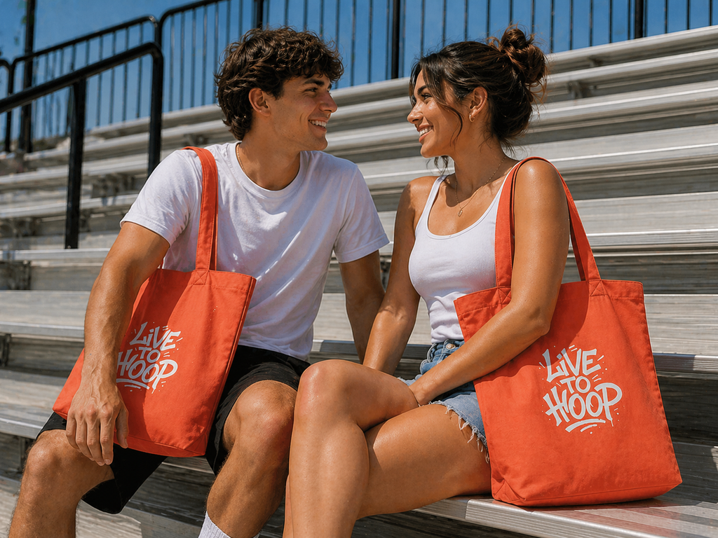 Live to Hoop 90s True Drip Brights Tote Bag