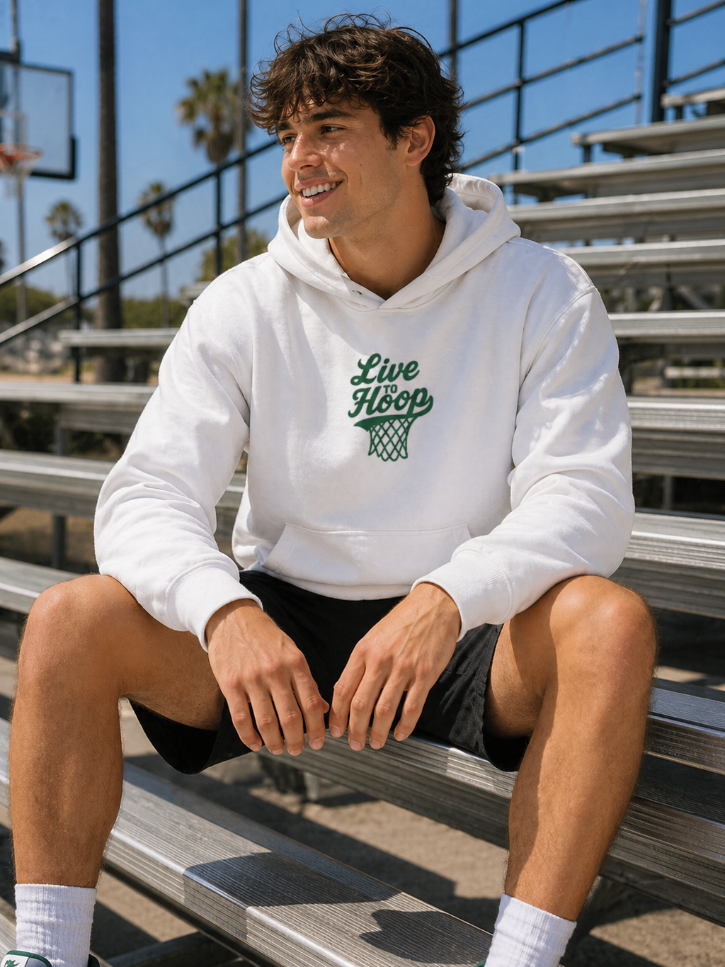 Live to Hoop Varsity Green Hoody